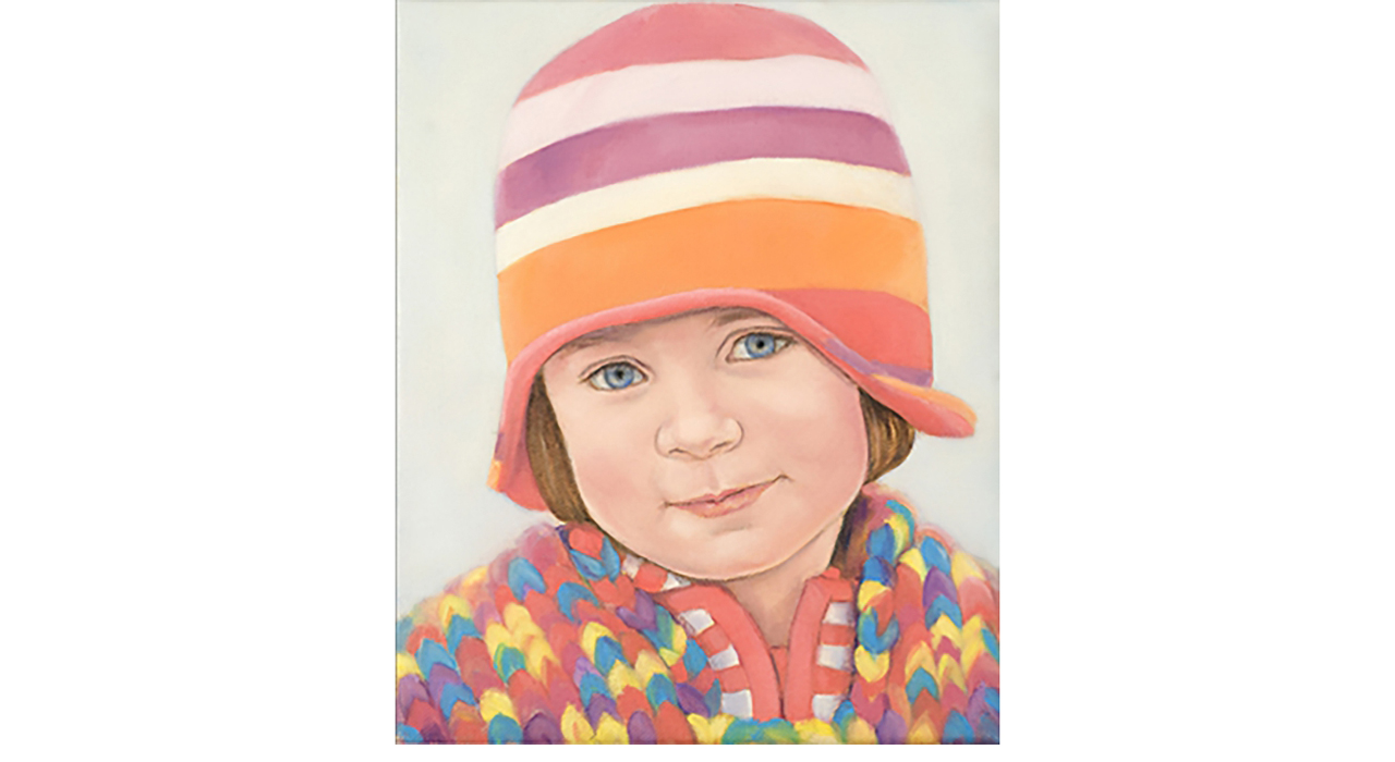 Baby in Hat 8 x 10 oil