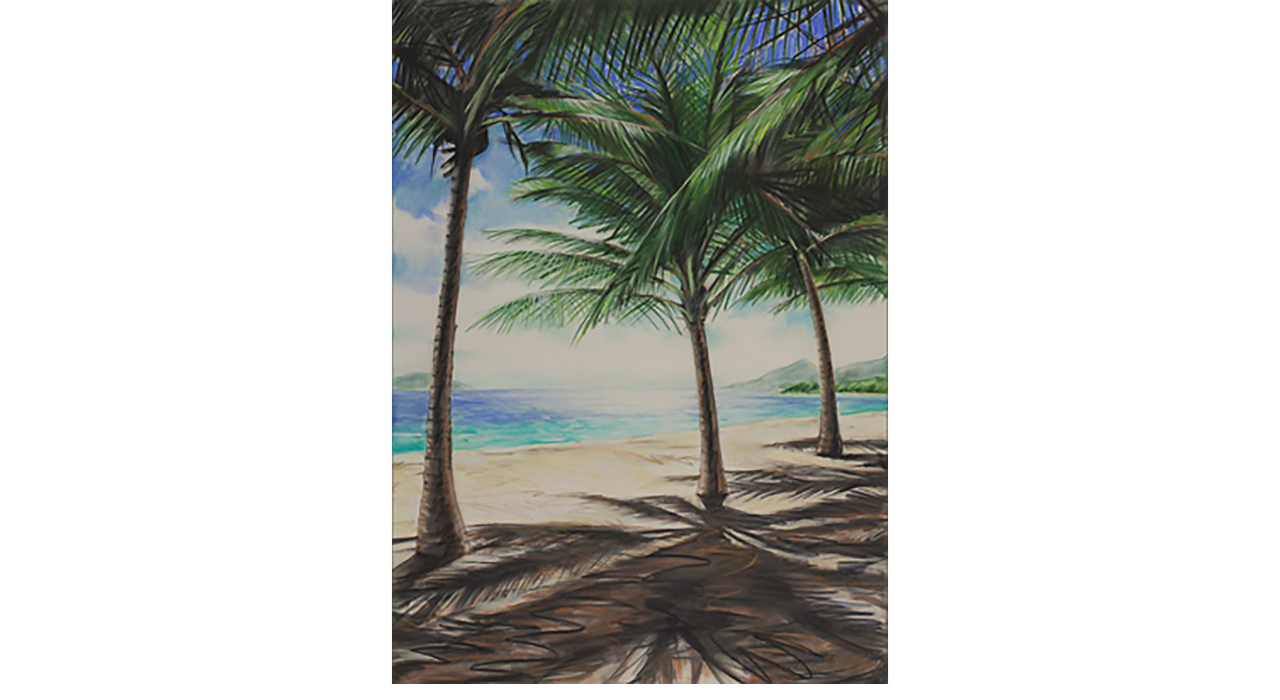 Saint Croix Beach 30 x 40 pastel