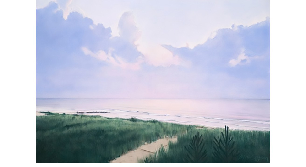 LBI Sunrise 30 x 40 pastel available framed