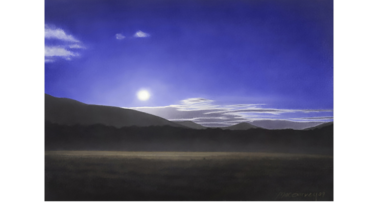 Moonrise Peter’s Peak 20 x 30 pastel